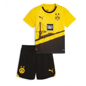 Borussia Dortmund babykläder Hemmatröja barn 2023-24 Korta ärmar (+ Korta byxor)